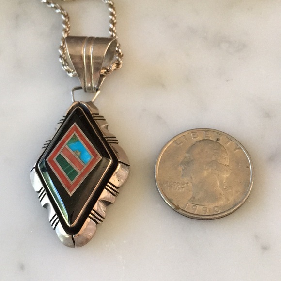 Vintage Gilbert Nelson Navajo nNative American Pendant - Picture 8 of 14